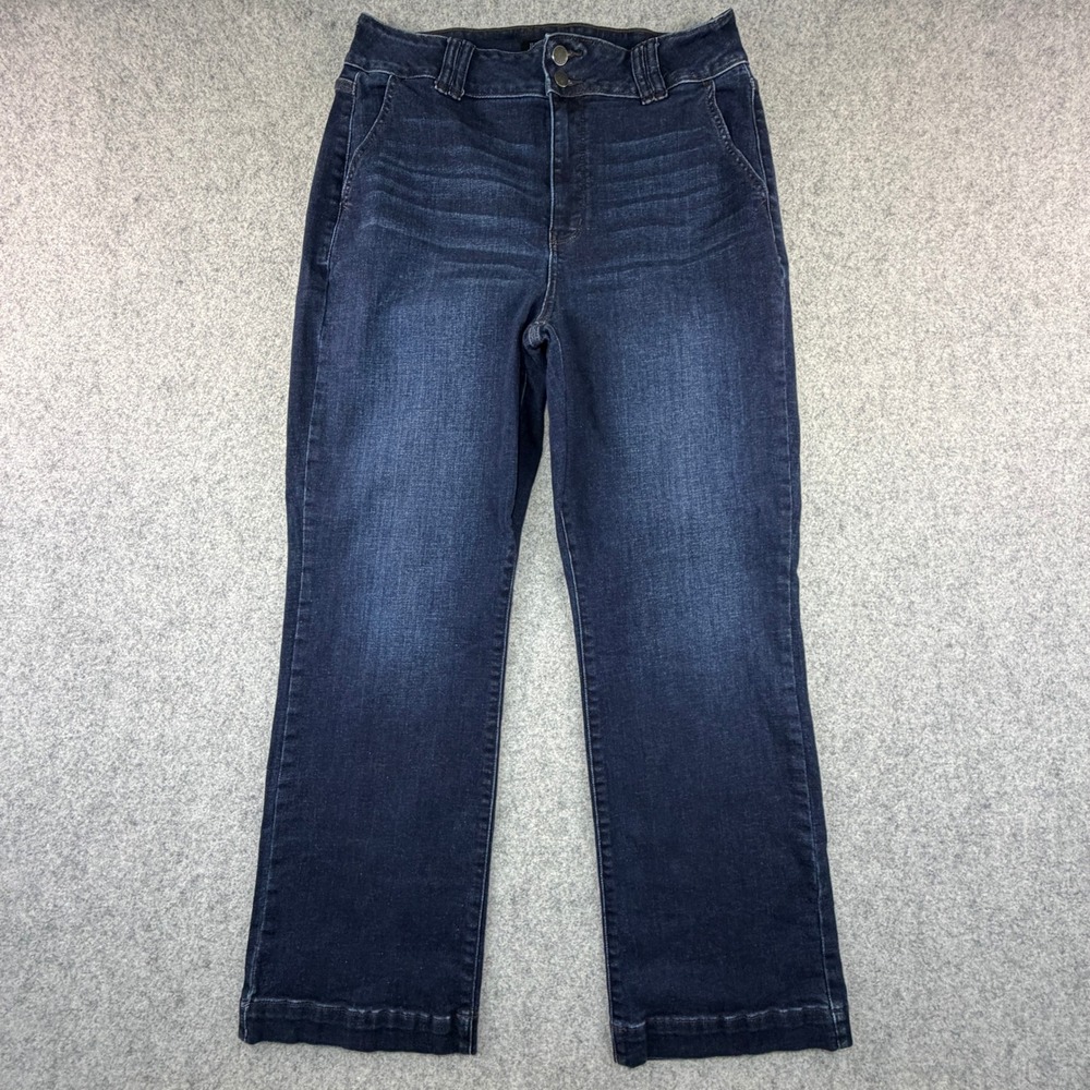 Judy Blue Wide Leg Jeans Dark Wash High Rise 16W Short JB82678DK-PL